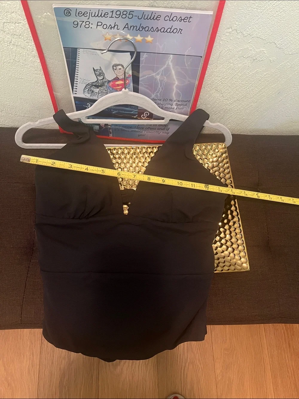 #2456**Classic Black One-Piece Swimsuit - Picture 6 of 17